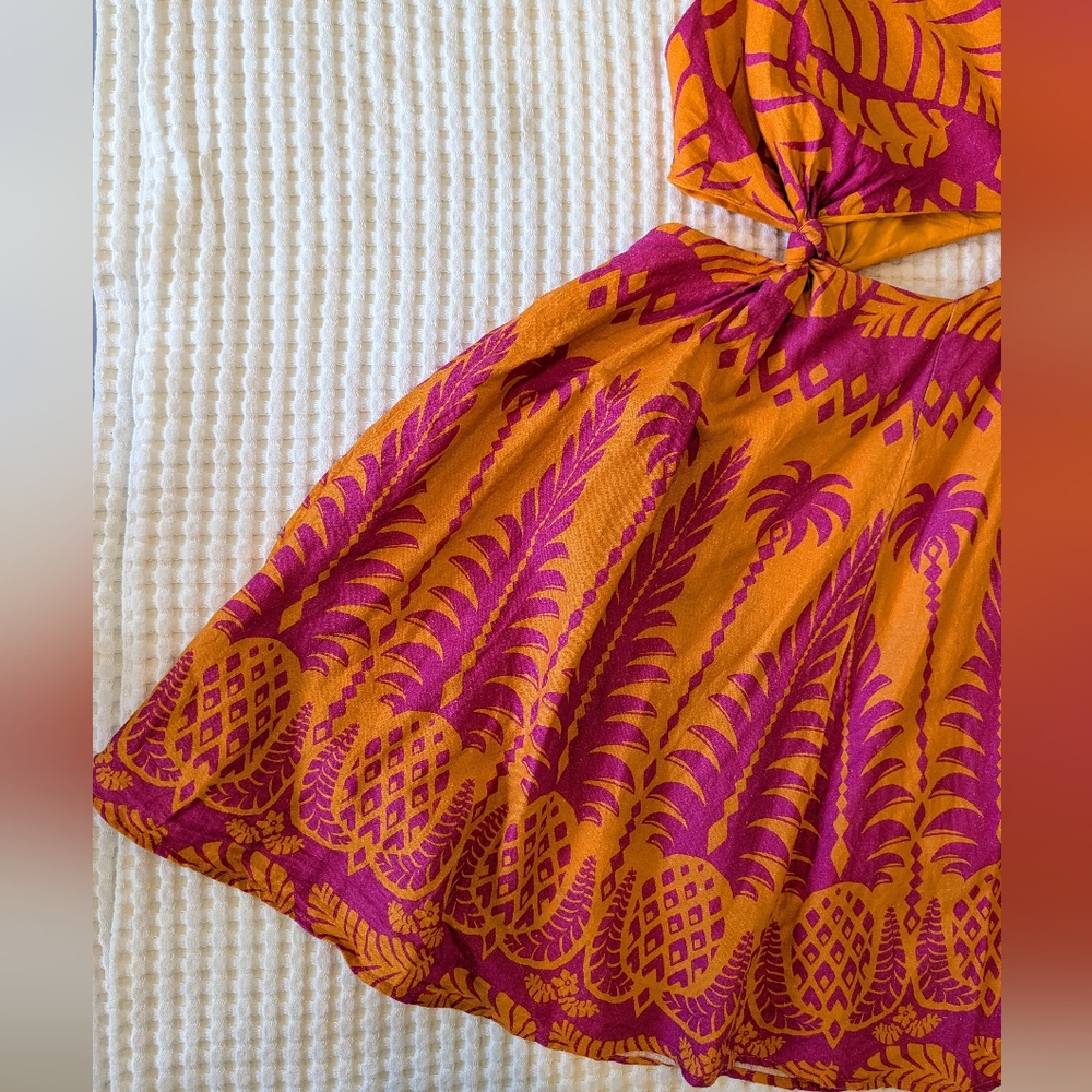 FARM Rio Pink and Orange Mini Dress - Picture 11 of 16